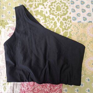 Manola Women's Black Off One Shulder Crop Top Size M